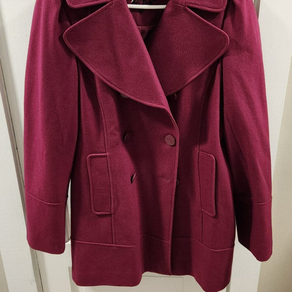 Women's Guess Wool Peacoat - Pink - L - Picture 2 of 6